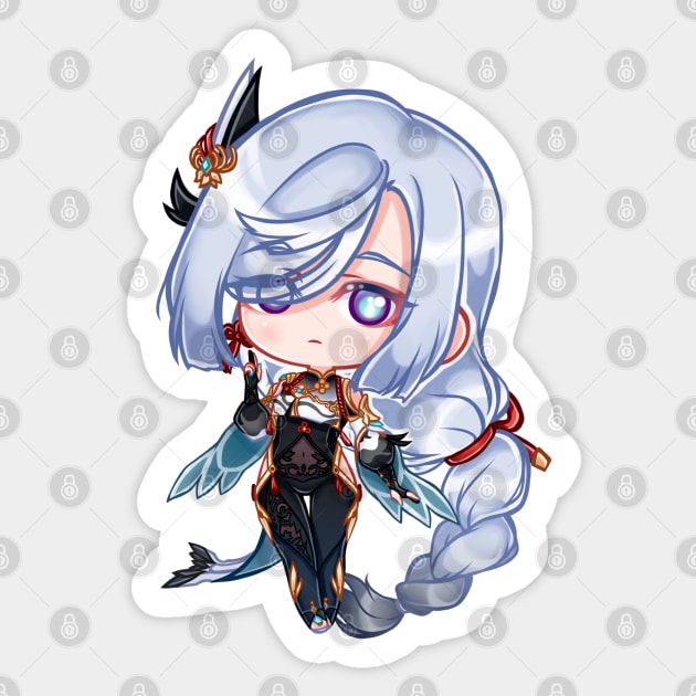 Shenhe chibi - Shenhe - Sticker | TeePublic
